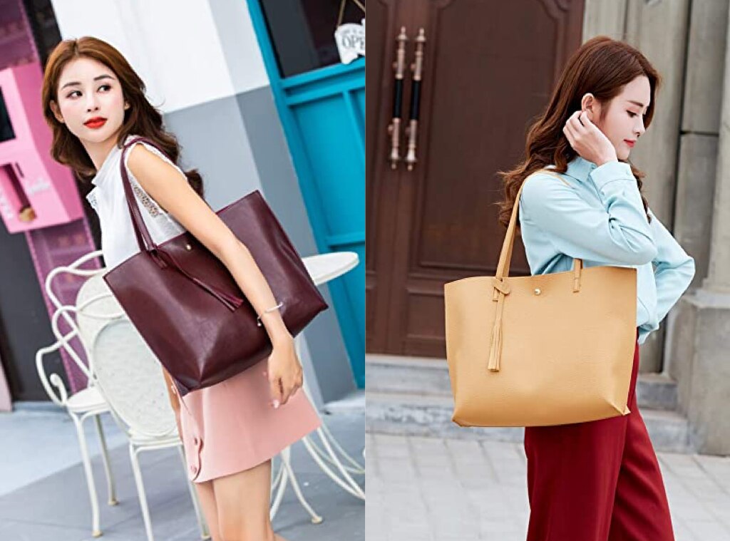 Buy Handbags for Women Tote Bag Fashion Satchel Purse Set Hobo Shoulder Bags  Designer Purses 3PCS PU Top Handle Structured Gift at Amazon.in